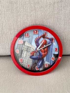 Marvel Spider-Man Red and Blue Wall Clock